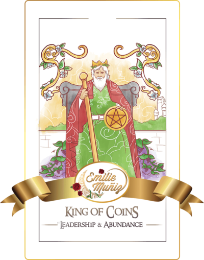 king of coins, king of pentacles, tarot card, simplicity tarot , Emilie Muniz, Tarot Reading, Tarot Reader, Tarot cards