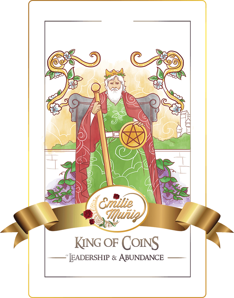 king of coins, king of pentacles, tarot card, simplicity tarot , Emilie Muniz, Tarot Reading, Tarot Reader, Tarot cards