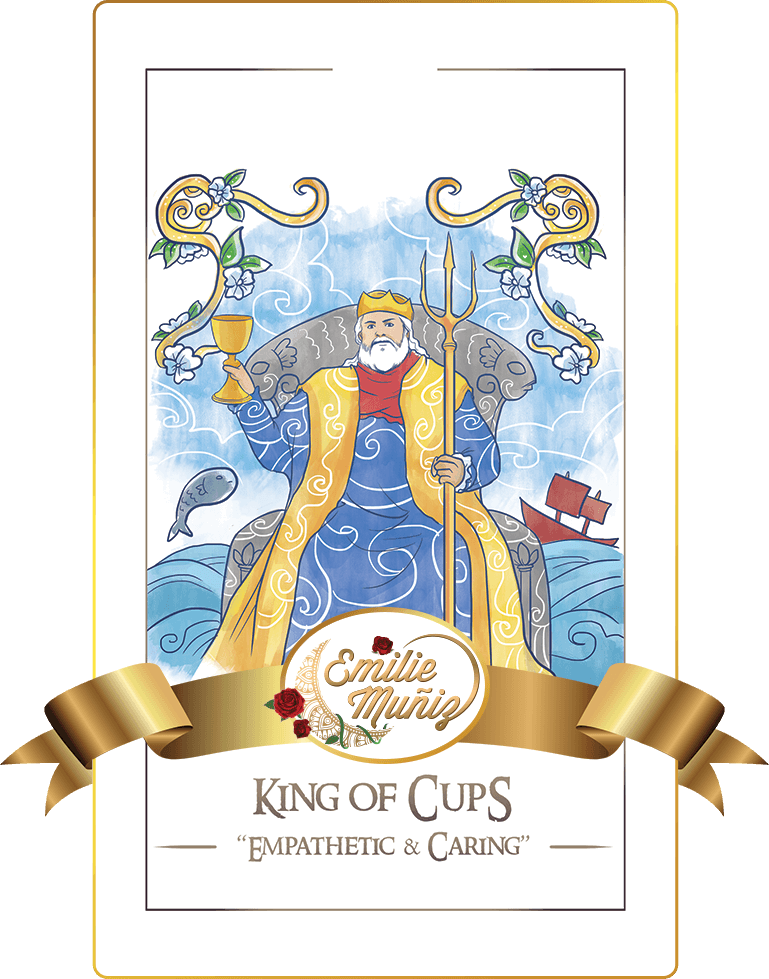 king of cups, tarot card, simplicity tarot , Emilie Muniz, Tarot Reading, Tarot Reader, Tarot cards