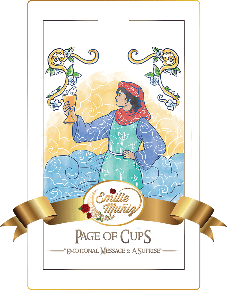 page of cups, tarot card, simplicity tarot , Emilie Muniz, Tarot Reading, Tarot Reader, Tarot cards