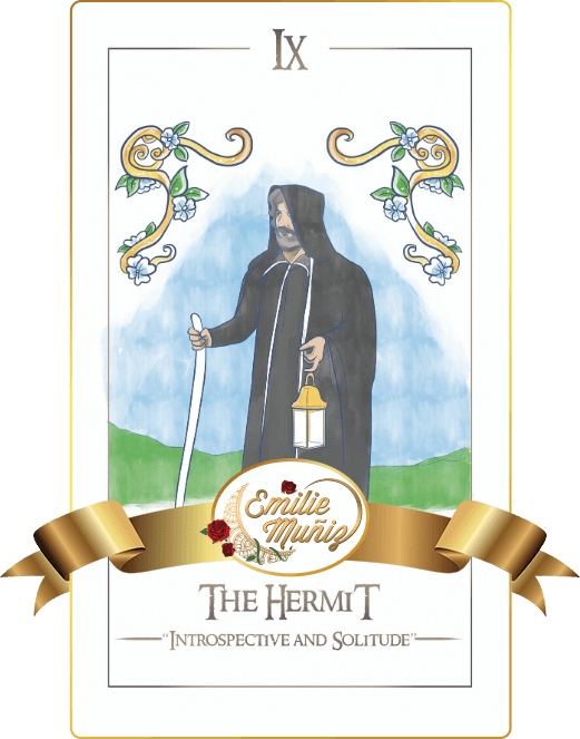 The hermit, tarot card, simplicity tarot , Emilie Muniz, Tarot Reading, Tarot Reader ,tarot cards