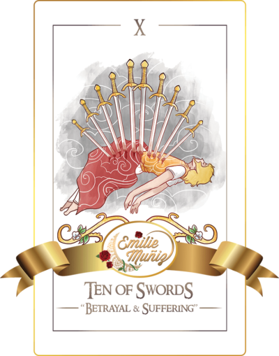 10 of swords, ten of swords, tarot card, simplicity tarot , Emilie Muniz, Tarot Reading, Tarot Reader, Tarot cards