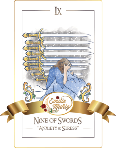 nine of swords, 9 of swords, tarot card, simplicity tarot , Emilie Muniz, Tarot Reading, Tarot Reader, Tarot cards
