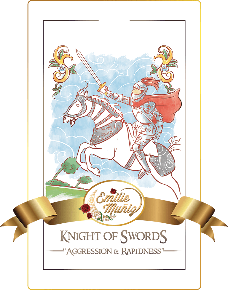 Knight of swords, tarot card, simplicity tarot , Emilie Muniz, Tarot Reading, Tarot Reader, Tarot cards