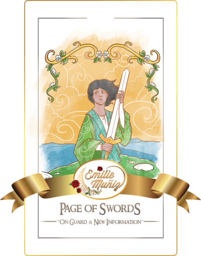 Page of swords, tarot card, simplicity tarot , Emilie Muniz, Tarot Reading, Tarot Reader, Tarot cards