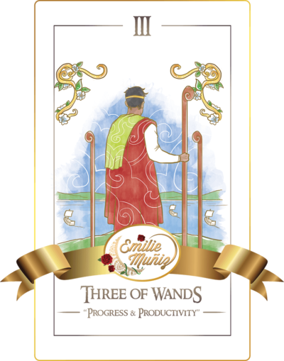 three of wands, 3 of wands, tarot card, simplicity tarot , Emilie Muniz, Tarot Reading, Tarot Reader, Tarot cards