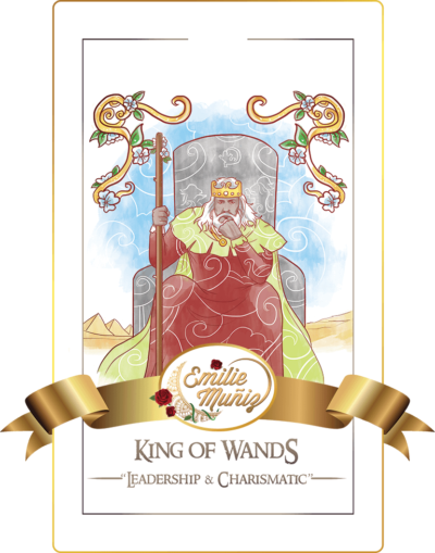 king of wands, tarot card, simplicity tarot , Emilie Muniz, Tarot Reading, Tarot Reader ,tarot cards