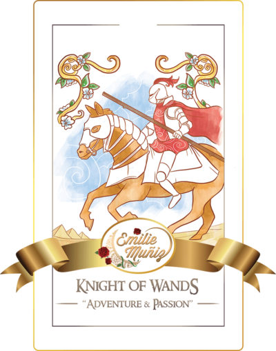 knight of wands, tarot card, simplicity tarot , Emilie Muniz, Tarot Reading, Tarot Reader ,tarot cards